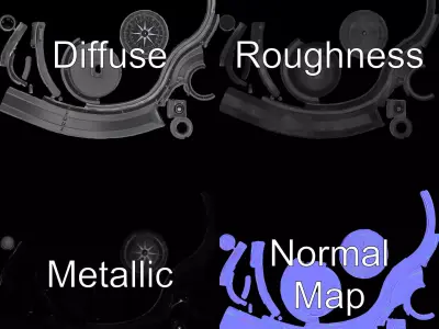 Nautical Compass Model Pack  Precision Navigation Instrument Low-poly 3D model