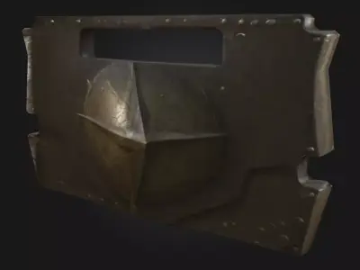 Halo Cartographer - War Shield for Video Game or Movie 3D model