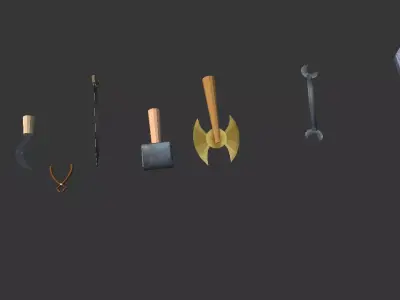 Hand tools Low-poly 3D model purchase