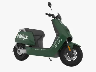 Electric Scooter Felyx Low-poly 3D model