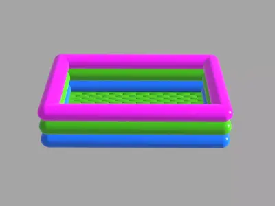 Inflatable pool outdoor 3 3D model