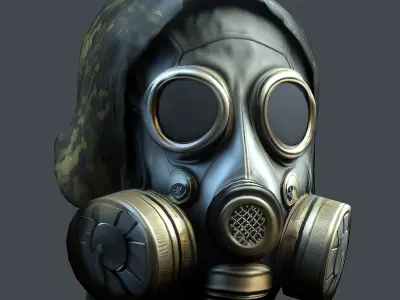 Helmet 3d model military combat Military scifi helmet  Low-poly 3D model