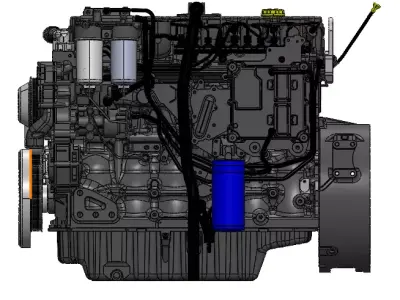 Perkins diesel engine 3D model