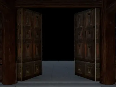 Meiji Shrine Scene 3D model