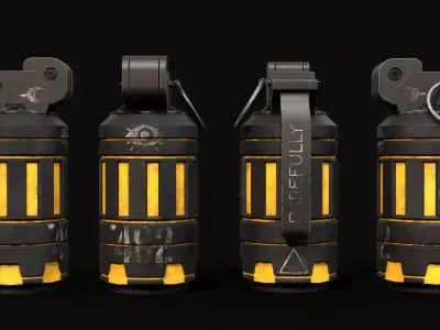 Stun grenade Low-poly 3D model