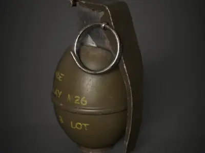 M26 Grenade Low-poly 3D model get
