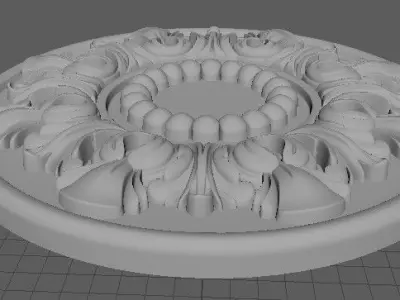 rosette circular medallion 3D model