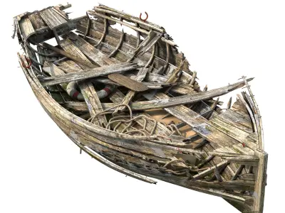 broken boat 3D model