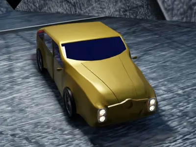 Low Poly Game Ready Car Model Free low-poly 3D model