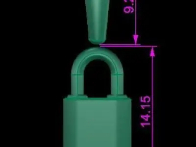 Dainty Lock Pendant 3D print model