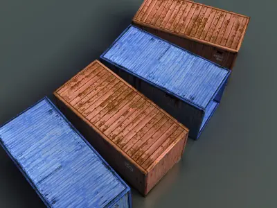 Cargo Container Low-poly 3D model buy