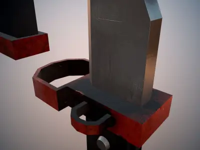 Stylized LowPoly Knife and Case  Free low-poly 3D model