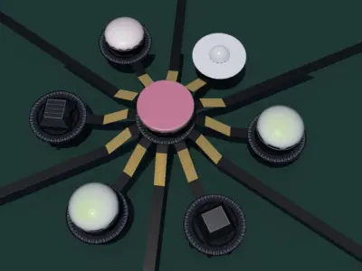 Ocean city cluster 3D model