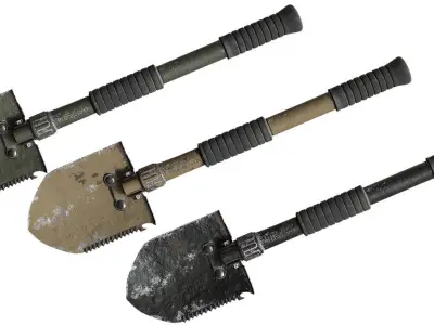Military Shovel Free low-poly 3D model