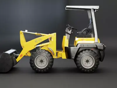 Small Agricultural Wheeled Loader 3D model