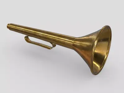 Trumpet brass Low-poly 3D model