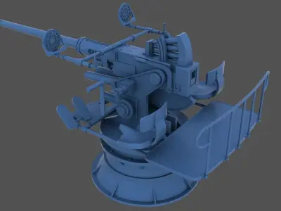 Bofors 40mm - Personal license - 1-72 scale 3D print model