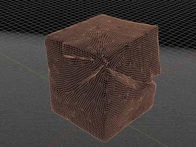 Wood Cube01 Free low-poly 3D model