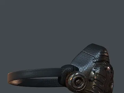 Gas mask helmet 3d model scifi Low-poly  Low-poly 3D model 47