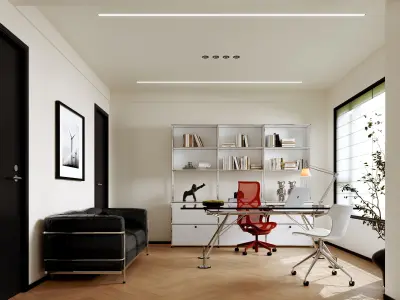  Office interior scene 55 3D model