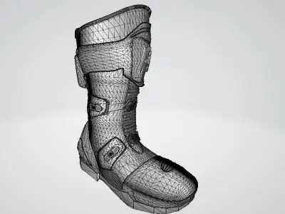 Bike Riders Shoe Low-poly 3D model