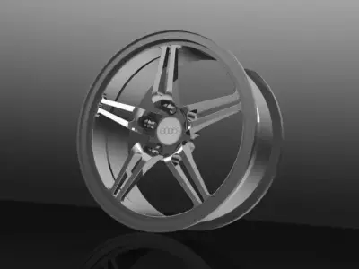 alloy wheel rim AUDI Free 3D model