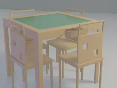 Mahjong table  Free 3D model