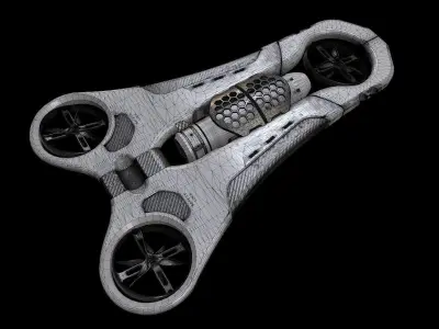 Armed Drone concept Textured Pbr 3D model