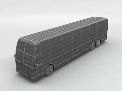  Charter Bus Coach USA 3D model