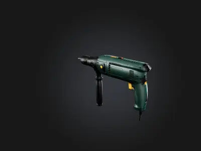 Realistic Electric Drill Low-poly 3D model