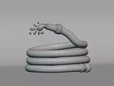 Garden Hose Low-poly 3D model purchase
