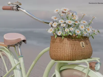 Womens Beach Cruiser - Pastachio Green 3D model