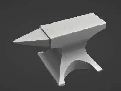 Anvil iron Low-poly 3D model purchase