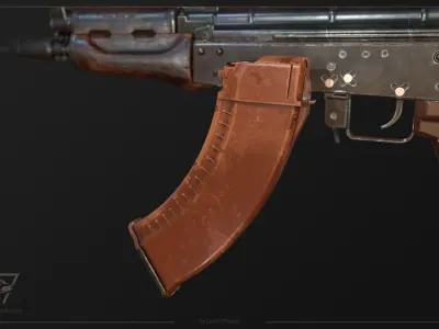 FPS AKS-74U tactical weapon Low-poly 3D model