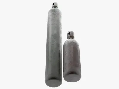 Gas Cylinder Textured 3D model