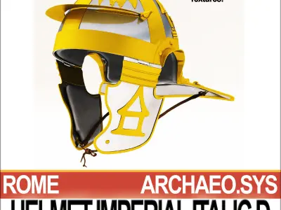 Roman Helmet Imperial Italic D Mainz 3D model