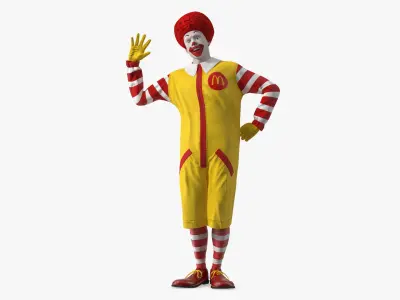 Ronald McDonald Waving Pose 3D model
