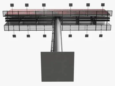 Trivision Billboard with Rotating Prisms Brand 3D model