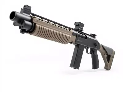 Tactical Shotgun model pack Low-poly 3D model