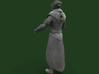 Part 1 - Sci-fi Hunter Low-poly 3D model