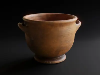 Old Clay Pots and Vases Low-poly 3D model