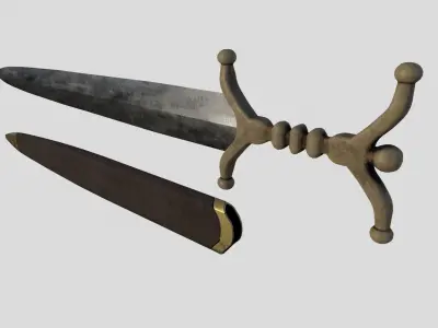  Viking Celtic weapon set Low-poly 3D model