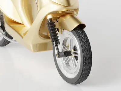 Delivery Scooter Motorcycle Low-poly 3D model