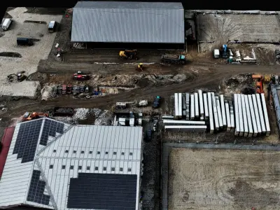 construction-site market terrain area drone scan Low-poly 3D model