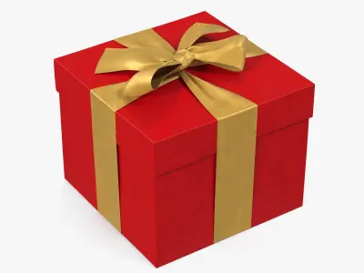 Gift Box Red 3D model