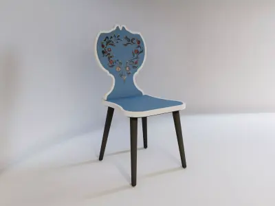 Classic violin-back chair 3D model