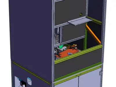 Sun visor automatic laser coding machine 3D model