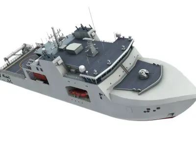 Harry DeWolf-class offshore patrol vessel 3D model