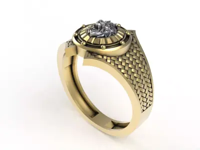 Stylish Lion Ring 3D print model