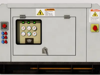 Electrical Box 09 Low-poly 3D model